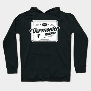 Authentic Vermonter Cool Vintage Light Stamp Print Vermont Resident Gift Hoodie